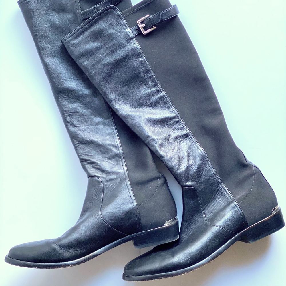 COACH ‘Lilac’ Leather Elastic Boot Black Wm’s Sz 9